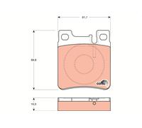 TRW GDB1123 Kit pastiglie freno, Freno a disco per CHRYSLER,MERCEDES-BENZ