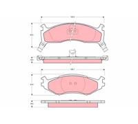 TRW GDB1158 Kit pastiglie freno, Freno a disco per CHRYSLER,DODGE,PLYMOUTH