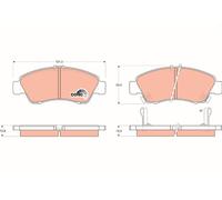 Set di pastiglie freno TRW GDB1164, anteriore