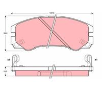 TRW GDB1186 Kit pastiglie freno, Freno a disco per FORD AUSTRALIA,HOLDEN,ISUZU,I