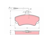 TRW GDB1203 Pastiglie Freno Ceppi Freno Frontale per Renault