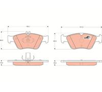 TRW GDB1205 KIT PASTIGLIE FRENO, FRENO A DISCO
