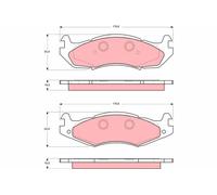 GDB1207 TRW PASTIGLIE ANTERIORI JEEP CHEROKEE 77>