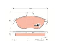 TRW GDB1216 Pastiglie Freno Anteriore per Citroen Fiat Peugeot