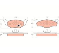 PASTICCHE PASTIGLIE FRENO ANTERIORI FRONT BRAKE PAD PER VOLKSWAGEN GOLF POLO
