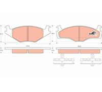 TRW GDB1219 Kit pastiglie freno, Freno a disco per SEAT,VW