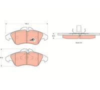 TRW GDB1220 Kit pastiglie freno, Freno a disco per MERCEDES-BENZ,VW