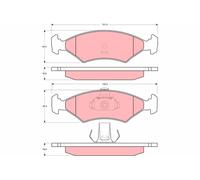 Set di pastiglie freno TRW GDB1222, fronte