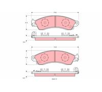 TRW GDB1226 Kit pastiglie freno, Freno a disco per CHEVROLET,FORD AUSTRALIA,FORD