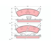 Jeep Grand Cherokee I (ZJ, ZG) 09.91 - 04.99 Serie Pattini Freno Assale Posterio