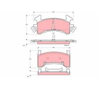 TRW GDB1272 Kit pastiglie freni per CHEVROLET Blazer S10 II per PONTIAC FIREBIRD