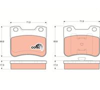 TRW GDB1279 Kit pastiglie freno, Freno a disco per CITROËN,PEUGEOT