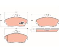 TRW GDB1319 Kit pastiglie freno, Freno a disco per LAND ROVER