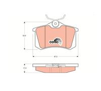 TRW GDB1330 Pastiglie Freno Set Ceppi Posteriore per Audi Peugeot VW Renault