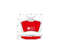 Set di pastiglie freno TRW GDB1330DTE, posteriore