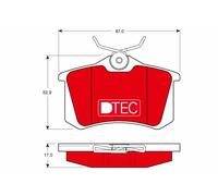 TRW GDB1330DTE Kit pastiglie freno, Freno a disco per AUDI,CITROËN,DS,FORD,MG,OP