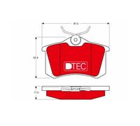 TRW GDB1330DTE Pastiglie Freno Set Ceppi Posteriore per Audi Peugeot VW Renault