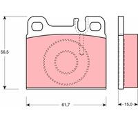 TRW GDB1331 Kit pastiglie freno, Freno a disco per MERCEDES-BENZ