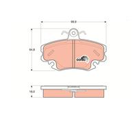TRW GDB1332 Pastiglie Freno Ceppi Freno Frontale per Renault Dacia