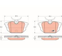 TRW GDB1333 Kit pastiglie freno, Freno a disco per ALFA ROMEO,FIAT,LANCIA