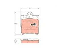 TRW GDB1334 Kit pastiglie freno, Freno a disco per MERCEDES-BENZ