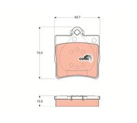TRW GDB1335 Kit pastiglie freno, Freno a disco per CHRYSLER,MERCEDES-BENZ
