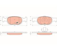 TRW GDB1339 Kit pastiglie freno, Freno a disco per FIAT,LANCIA