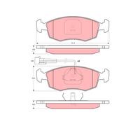 TRW GDB1341 KIT PASTIGLIE FRENO, FRENO A DISCO