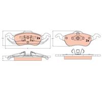TRW GDB1358 Kit pastiglie freno, Freno a disco per FORD,FORD AUSTRALIA
