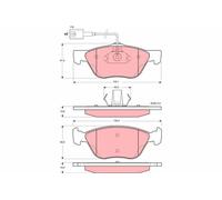 TRW Kit pastiglie freni GDB1362 anteriore per Alfa 166 2.4 JTD