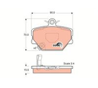 TRW GDB1365 Pastiglie Freno Set di 4 para Smart Fortwo Coupé (451) 2007 - Assale anteriore e Altri Veicoli