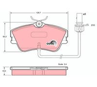 TRW GDB1367 Kit pastiglie freno, Freno a disco per VW