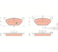 TRW GDB1386 Kit pastiglie freno, Freno a disco per AUDI,SEAT,SKODA,VW,VW (FAW)