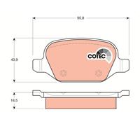 Set di pastiglie freno TRW GDB1396, posteriore
