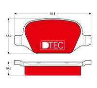 TRW GDB1396DTE Kit pastiglie freno, Freno a disco per ALFA ROMEO,FIAT,LANCIA