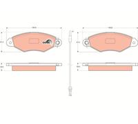 TRW GDB1402 KIT PASTIGLIE FRENO, FRENO A DISCO