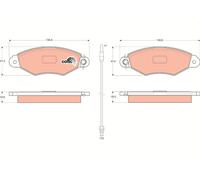 TRW GDB1402 Kit pastiglie freno, Freno a disco per NISSAN,RENAULT