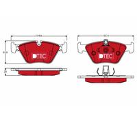 TRW GDB1404DTE Kit pastiglie freno, Freno a disco per BMW