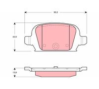 TRW GDB1412 Kit pastiglie freno, Freno a disco per HOLDEN,OPEL,VAUXHALL