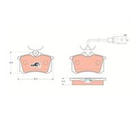 TRW GDB1415 Pastiglie Freno Ceppi Freno Posteriore per Ford Seat VW