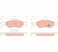 Kit pastiglie freno, Freno a disco WRP10484 per FORD MAZDA