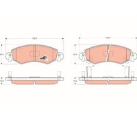 TRW GDB1420 Kit pastiglie freno, Freno a disco per OPEL,SUZUKI,VAUXHALL