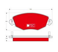 TRW GDB1434DTE Pastiglie Freno Ceppi Freno Frontale per Ford Jaguar