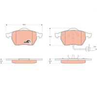 TRW GDB1440 Kit pastiglie freni Anteriore per VW SHARAN (7M8, 7M9, 7M6)