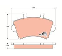 TRW GDB1442 Pastiglie Freno Set di 4 para Renault Master II Pianale Piatto/Telaio (ED/HD/UD) 1997-2013 Assale Anteriore e Altri Veicoli