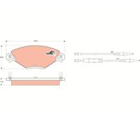 TRW GDB1448 Kit pastiglie freni