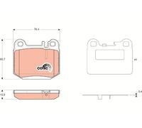 Set di pastiglie freno TRW GDB1457, posteriore