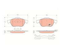 TRW GDB1468 Pastiglie Freno Ceppi Freno Frontale per Renault