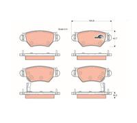 TRW GDB1471 Pastiglie Freno Ceppi Freno Posteriore per Opel