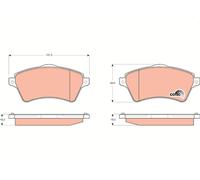TRW GDB1473 Kit pastiglie freni